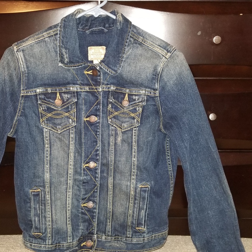 A&F Vintage distressed denim jacket